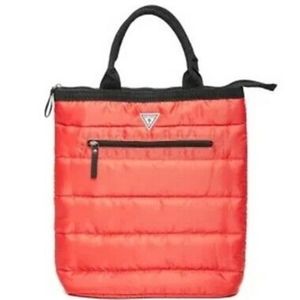 Guess Quilted Nylon Lightweight Laptop Sleeve Case Tote Crossbody Bag